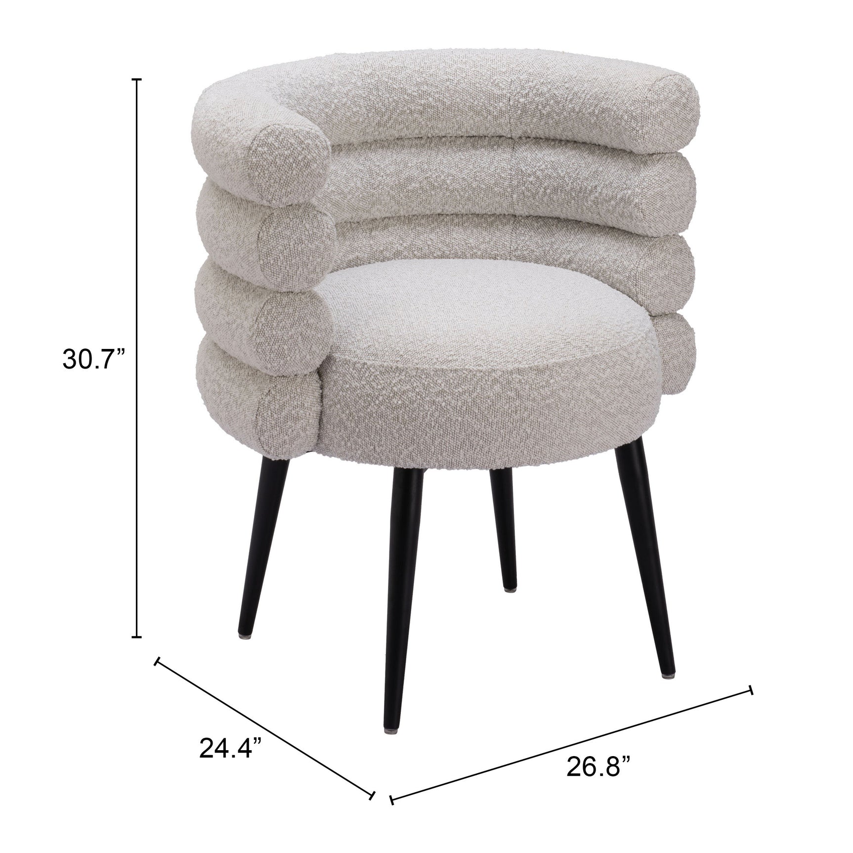 Grena Misty Gray Dining Chair - Ornate Home
