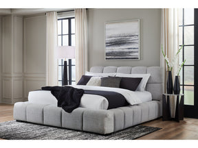 Grendusk Light Gray Queen Upholstered Bed - Ornate Home
