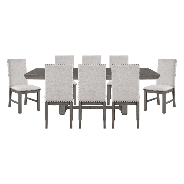 Gresham Silver 9pc Dining Set - Ornate Home