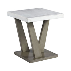 Greta Grey Square End Table - Ornate Home