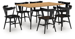 Gretlynn Black Dining Table and 6 Chairs - Ornate Home