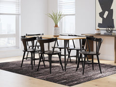 Gretlynn Black Dining Table and 6 Chairs - Ornate Home