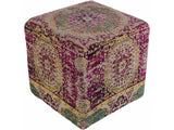 Gretna Magenta Ottoman Pouf - Ornate Home