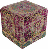 Gretna Magenta Ottoman Pouf - Ornate Home