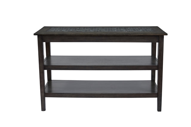 Grey Mosaic Grey Sofa/Media Table - Ornate Home