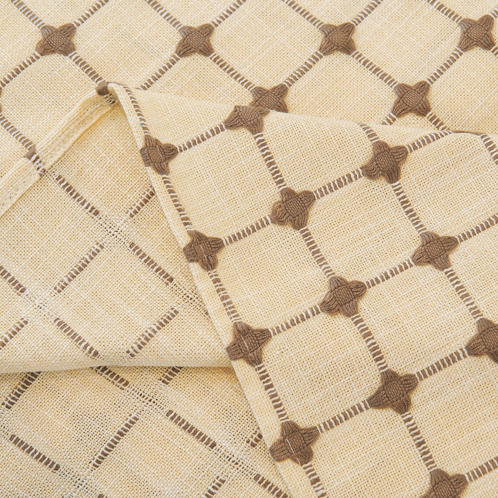 Grid Textured Sofa Cover with Sheer Ruffle Skirt, Pet-Friendly Sofa Throw Slipcover - Ornate Home