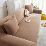 Grid Textured Stretch Sofa Cover, Soft Elastic Slipcover for Couch Protection - Ornate Home