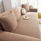 Grid Textured Stretch Sofa Cover, Soft Elastic Slipcover for Couch Protection - Ornate Home