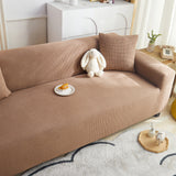 Grid Textured Stretch Sofa Cover, Soft Elastic Slipcover for Couch Protection - Ornate Home