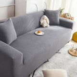 Grid Textured Stretch Sofa Cover, Soft Elastic Slipcover for Couch Protection - Ornate Home