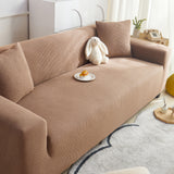 Grid Textured Stretch Sofa Cover, Soft Elastic Slipcover for Couch Protection - Ornate Home