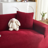Grid Textured Stretch Sofa Cover, Soft Elastic Slipcover for Couch Protection - Ornate Home