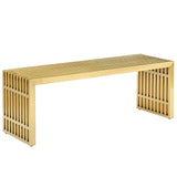 Gridiron Gold Medium Stainless Steel Bench - Ornate Home