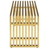 Gridiron Gold Medium Stainless Steel Bench - Ornate Home
