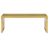Gridiron Gold Medium Stainless Steel Bench - Ornate Home