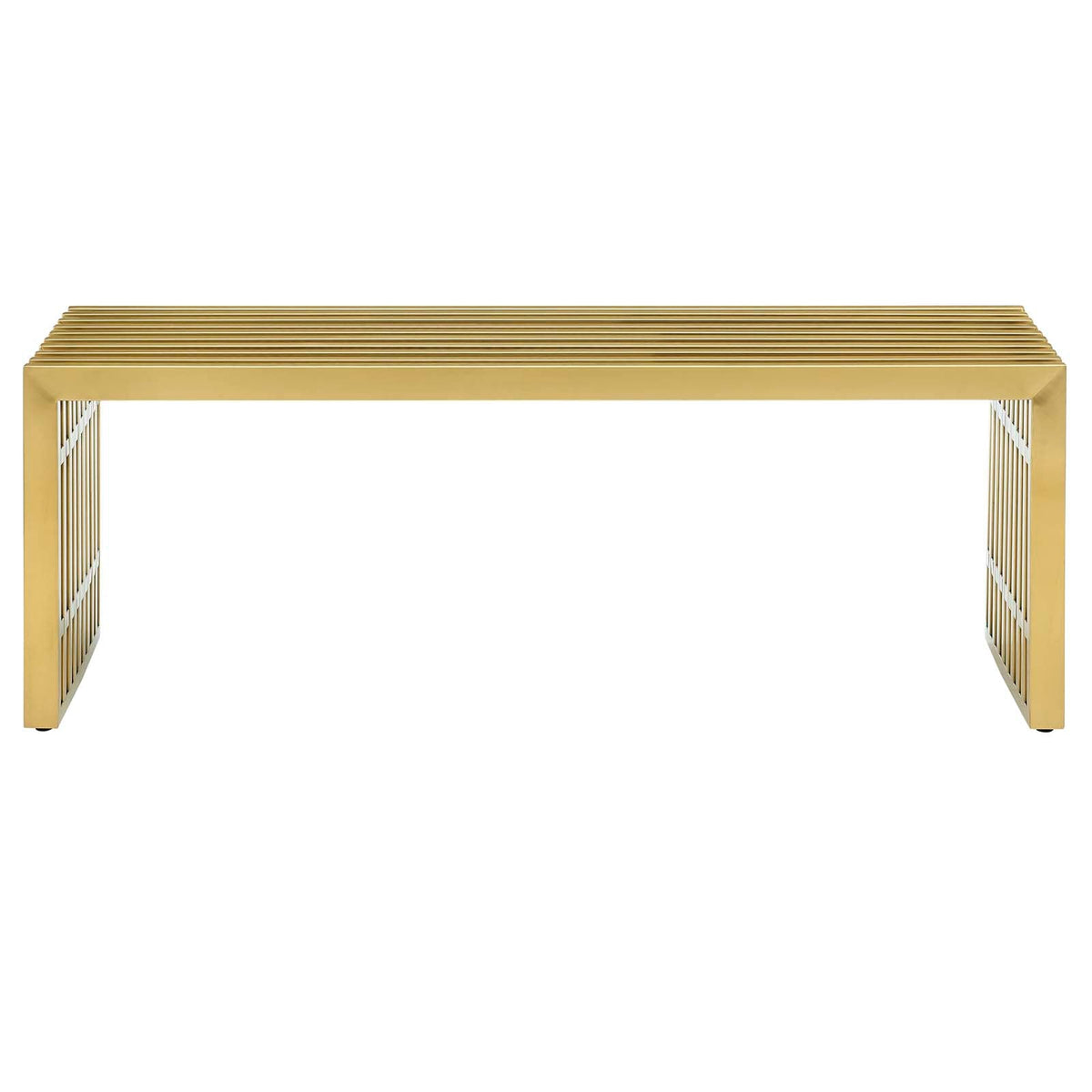 Gridiron Gold Medium Stainless Steel Bench - Ornate Home