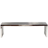 Gridiron Silver Benches (Set of 3) - Ornate Home
