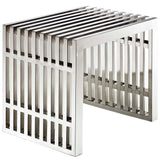 Gridiron Silver Benches (Set of 3) - Ornate Home