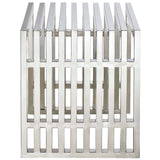 Gridiron Silver Benches (Set of 3) - Ornate Home