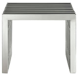 Gridiron Silver Benches (Set of 3) - Ornate Home
