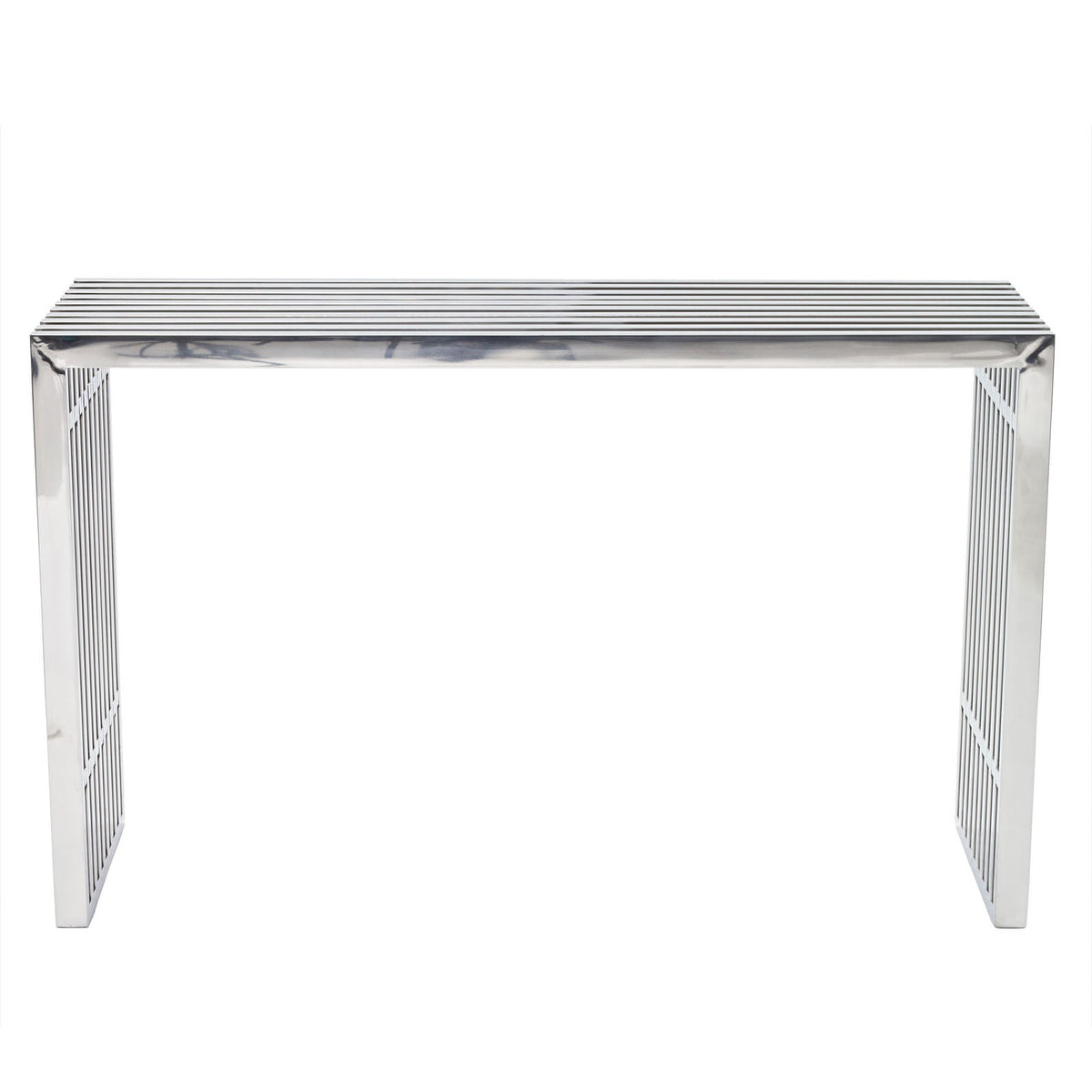 Gridiron Silver Console Table - Ornate Home