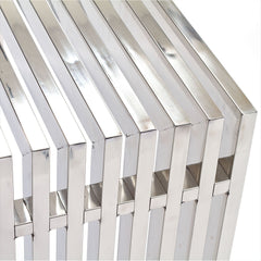 Gridiron Silver Console Table - Ornate Home