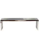 Gridiron Silver Large Stainless Steel Bench - Ornate Home