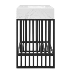 Gridiron White/Black 30" Bathroom Vanity - Ornate Home