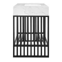 Gridiron White/Black 36" Bathroom Vanity - Ornate Home