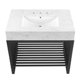 Gridiron White/Black 36" Bathroom Vanity - Ornate Home