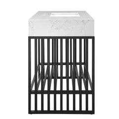 Gridiron White/Black 48" Bathroom Vanity - Ornate Home