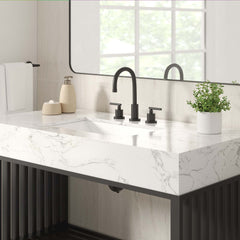 Gridiron White/Black 48" Bathroom Vanity - Ornate Home