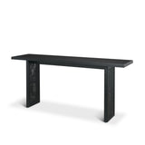 Grier Black 65" Wood Cane Console Table