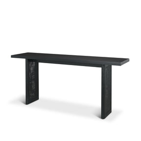 Grier Black 65" Wood Cane Console Table