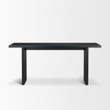 Grier Black 65" Wood Cane Console Table