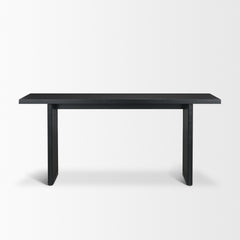 Grier Black 65" Wood Cane Console Table