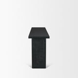 Grier Black 65" Wood Cane Console Table