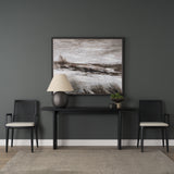 Grier Black 65" Wood Cane Console Table