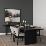 Grier Black 65" Wood Cane Console Table