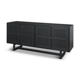 Grier Black 72" Wood Cane Sideboard