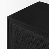 Grier Black 72" Wood Cane Sideboard