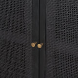 Grier Black 72" Wood Cane Sideboard
