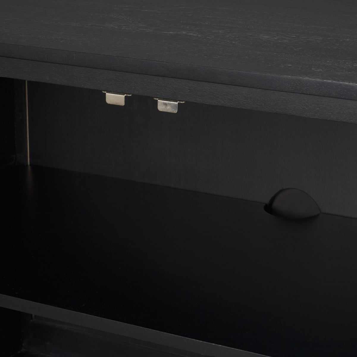 Grier Black 72" Wood Cane Sideboard