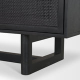 Grier Black 72" Wood Cane Sideboard