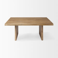 Grier Light Brown 42" Square Wood with Cane Coffee Table - Ornate Home