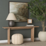 Grier Light Brown 65" Solid Wood with Cane Console Table - Ornate Home