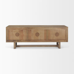 Grier Light Brown 65" Wood with Cane Media Console - Ornate Home