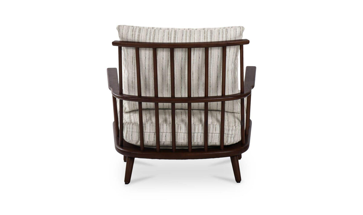Griffin Beige Stripe Accent Chair - Ornate Home