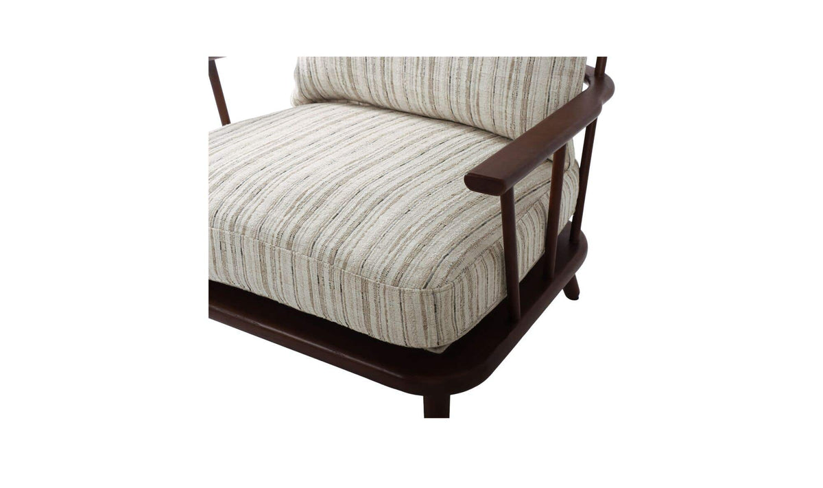 Griffin Beige Stripe Accent Chair - Ornate Home