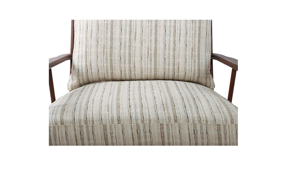 Griffin Beige Stripe Accent Chair - Ornate Home